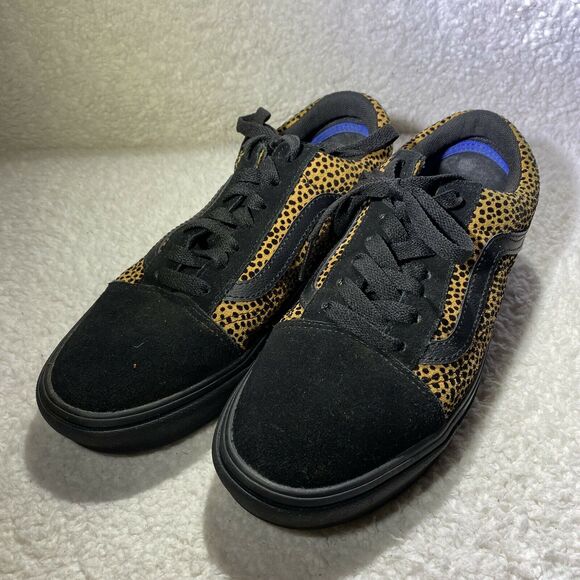 VANS Comfy Cush Old Skool Cheetah Print Mixed Media Low Top Sneakers 6.5 M/7.5 W - Picture 2 of 10